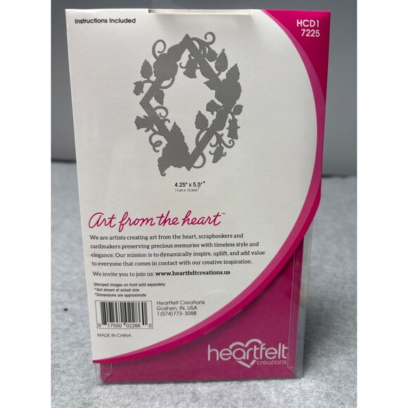Heartfelt Creations Petite Pansy Frame Craft Die 4.25" x 5.5" New - Picture 2 of 5